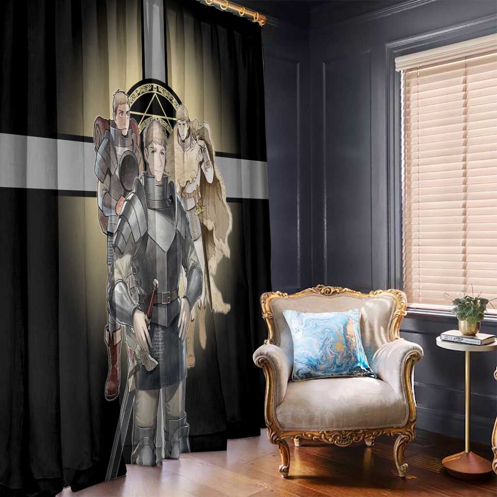 Laios Touden Dungeon Knight Window Curtain Fantasy Anime Illustration Style