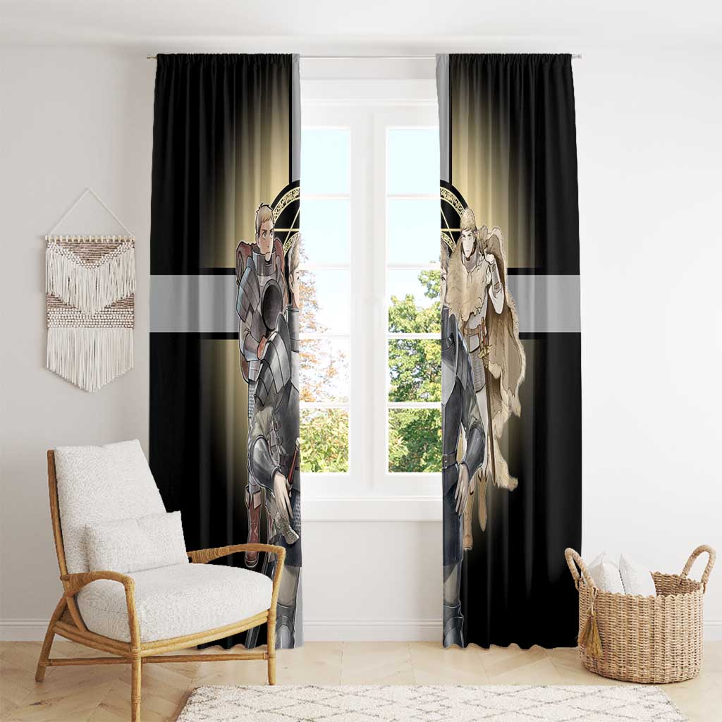 Laios Touden Dungeon Knight Window Curtain Fantasy Anime Illustration Style