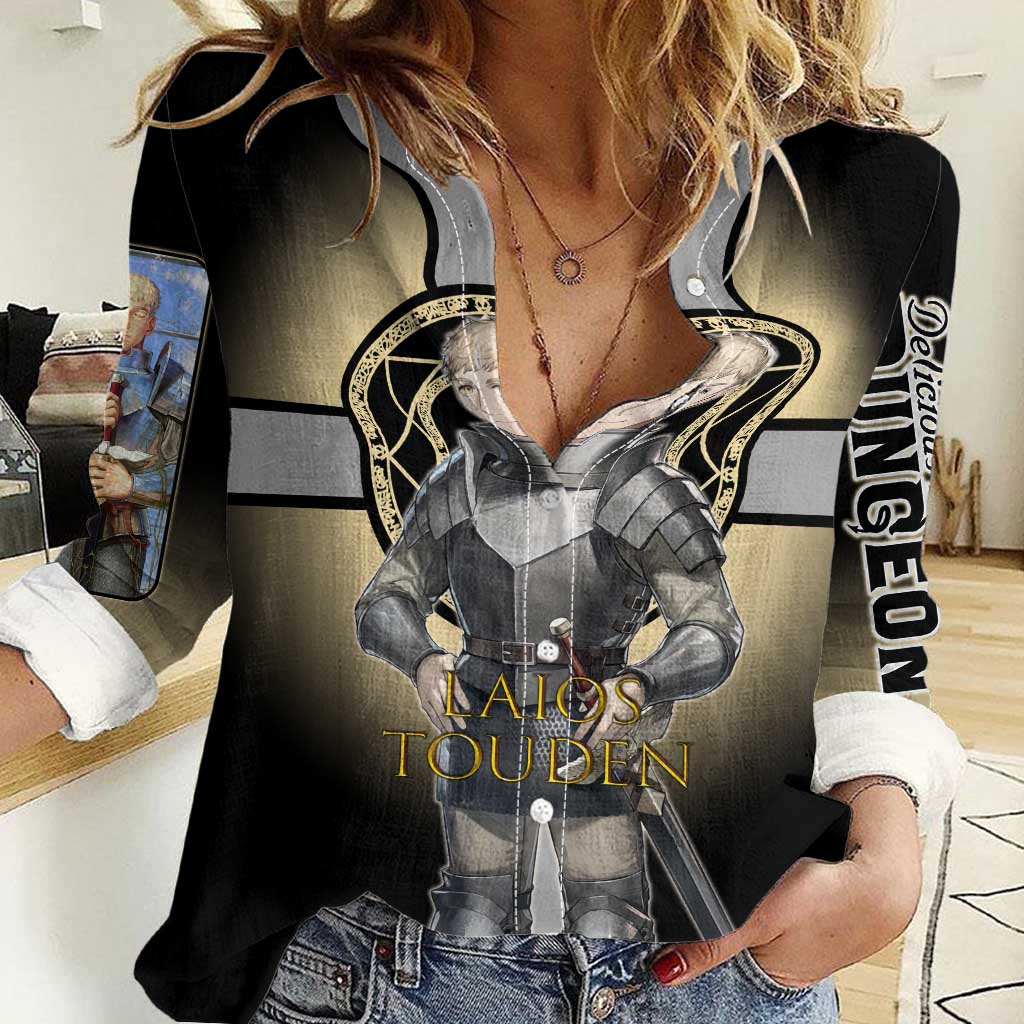 Laios Touden Dungeon Knight Women Casual Shirt Fantasy Anime Illustration Style