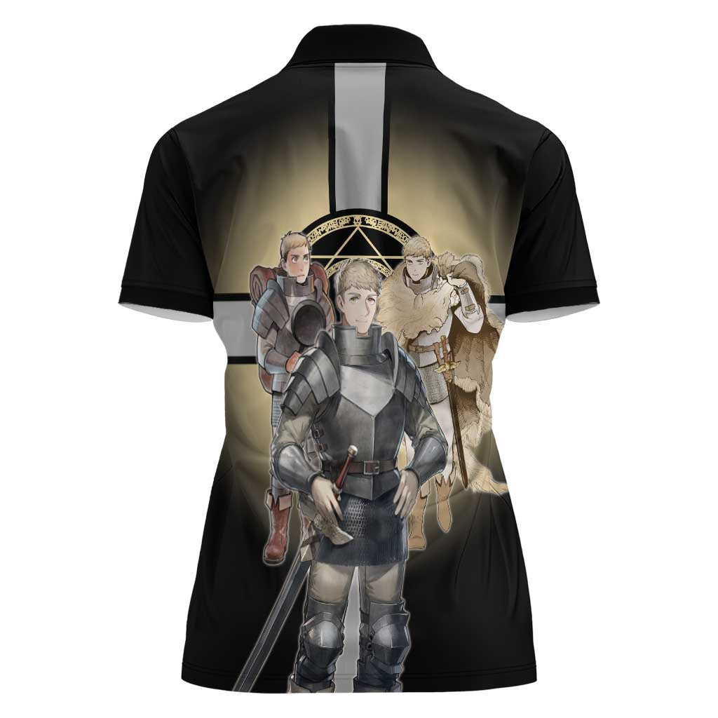 Laios Touden Dungeon Knight Women Polo Shirt Fantasy Anime Illustration Style