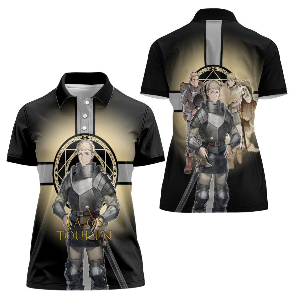 Laios Touden Dungeon Knight Women Polo Shirt Fantasy Anime Illustration Style