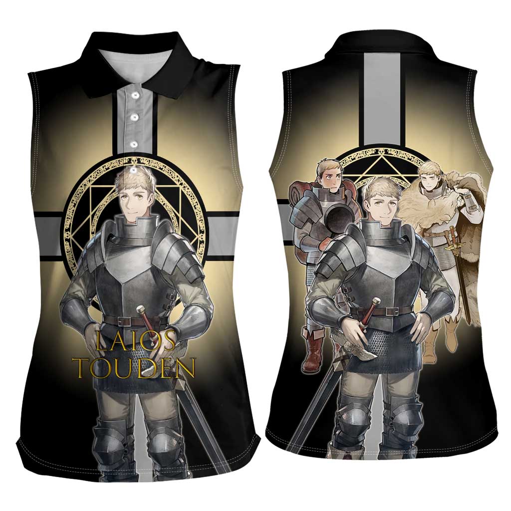 Laios Touden Dungeon Knight Women Sleeveless Polo Shirt Fantasy Anime Illustration Style