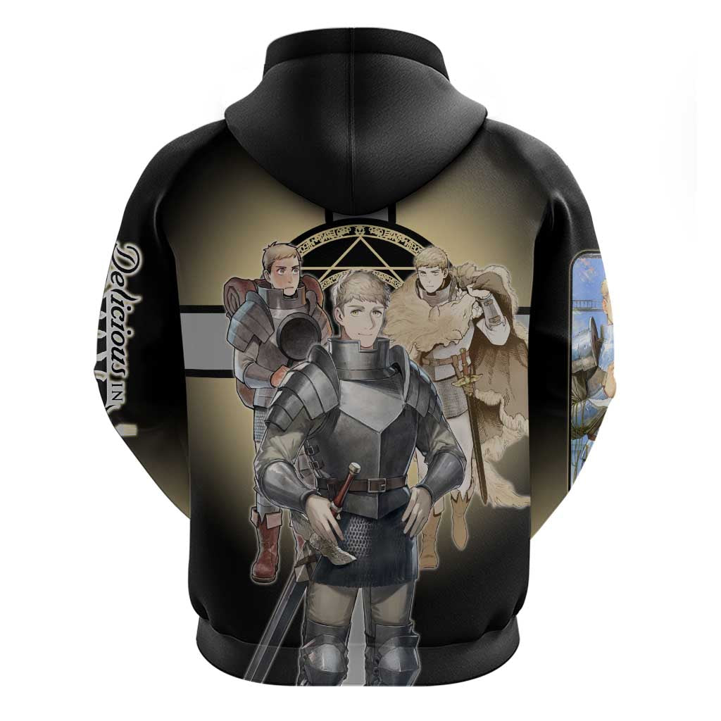 Laios Touden Dungeon Knight Zip Hoodie Fantasy Anime Illustration Style