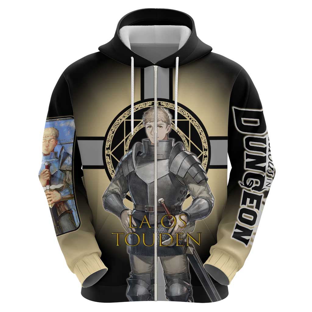 Laios Touden Dungeon Knight Zip Hoodie Fantasy Anime Illustration Style