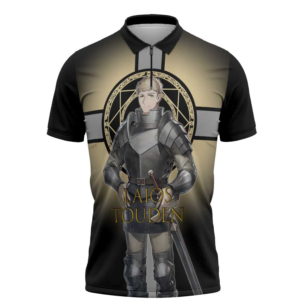Laios Touden Dungeon Knight Zipper Polo Shirt Fantasy Anime Illustration Style