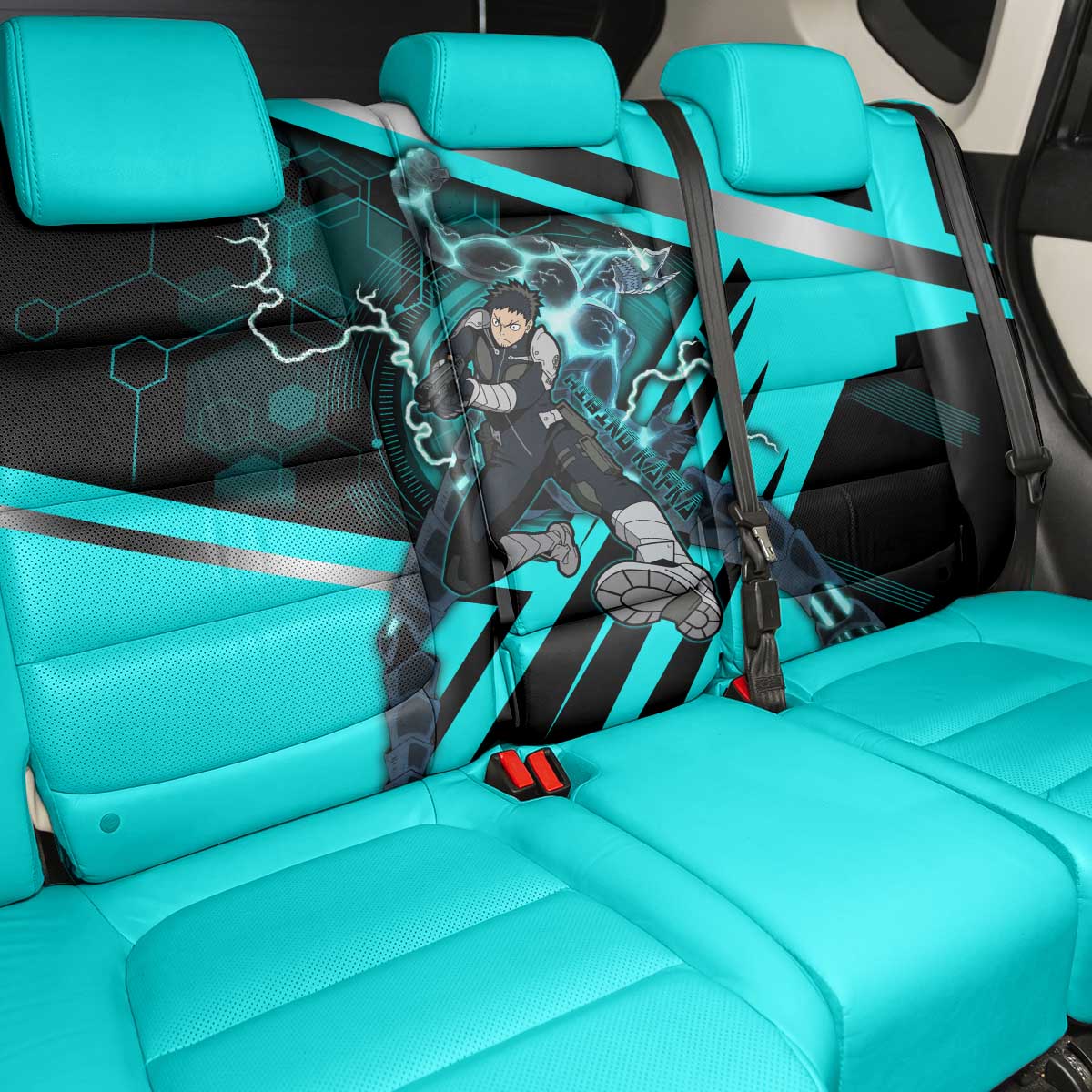 Hibino Kafka Back Car Seat Cover Futuristic Tech Anime Style