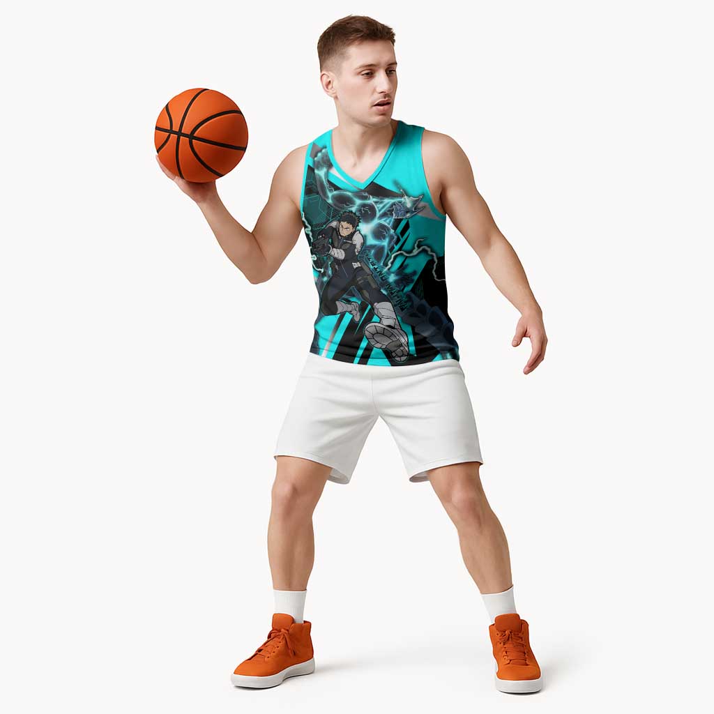 Hibino Kafka Basketball Jersey Futuristic Tech Anime Style
