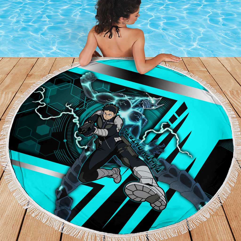 Hibino Kafka Beach Blanket Futuristic Tech Anime Style