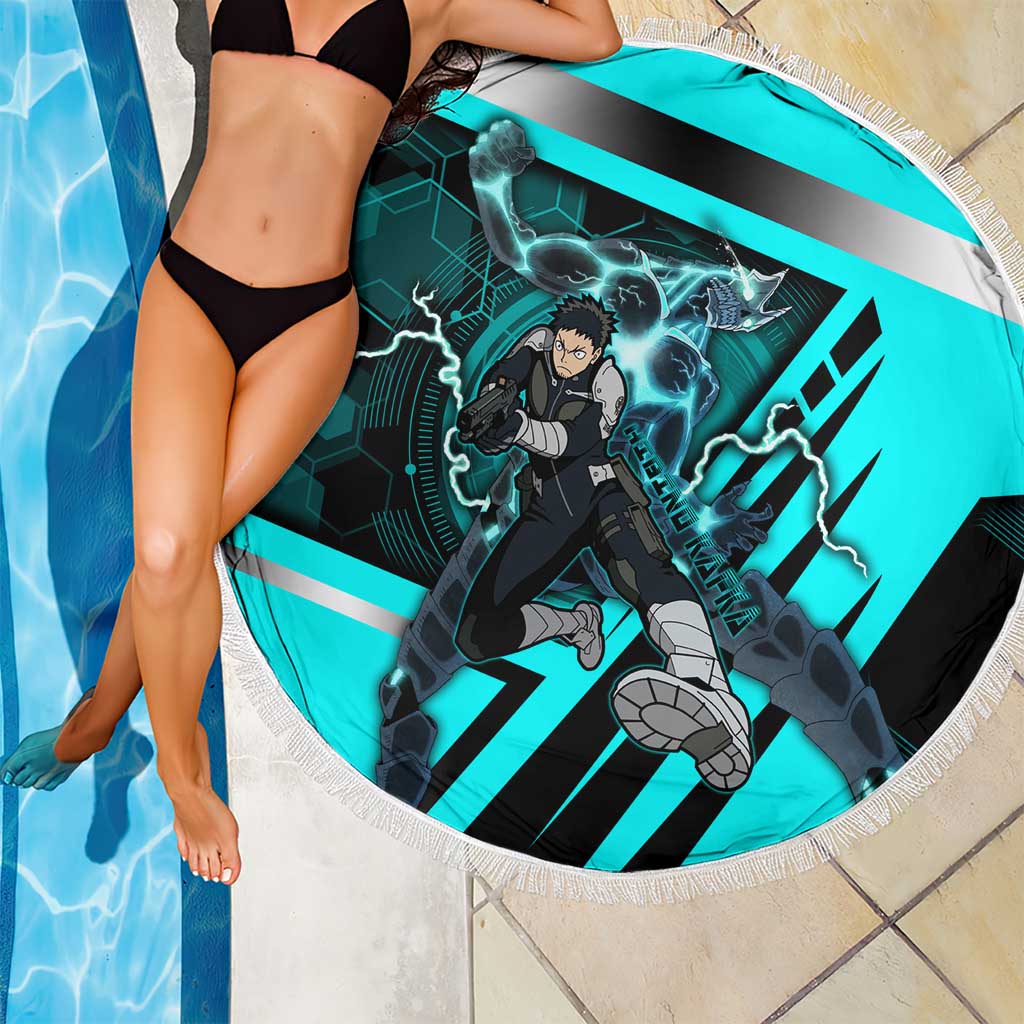 Hibino Kafka Beach Blanket Futuristic Tech Anime Style