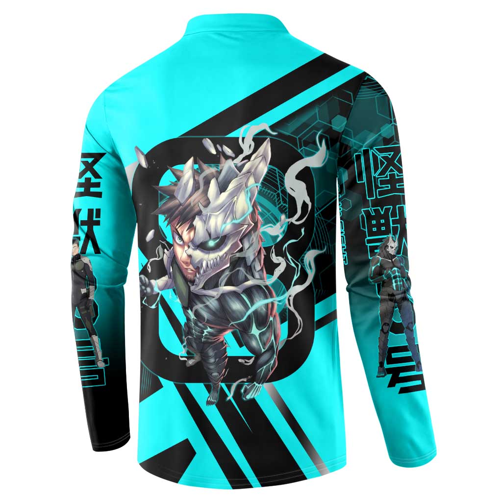 Hibino Kafka Button Sweatshirt Futuristic Tech Anime Style
