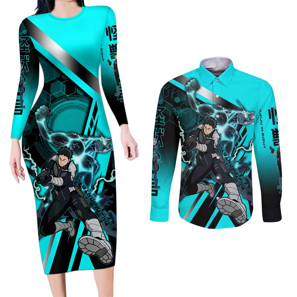 Hibino Kafka Couples Matching Long Sleeve Bodycon Dress and Long Sleeve Button Shirt Futuristic Tech Anime Style