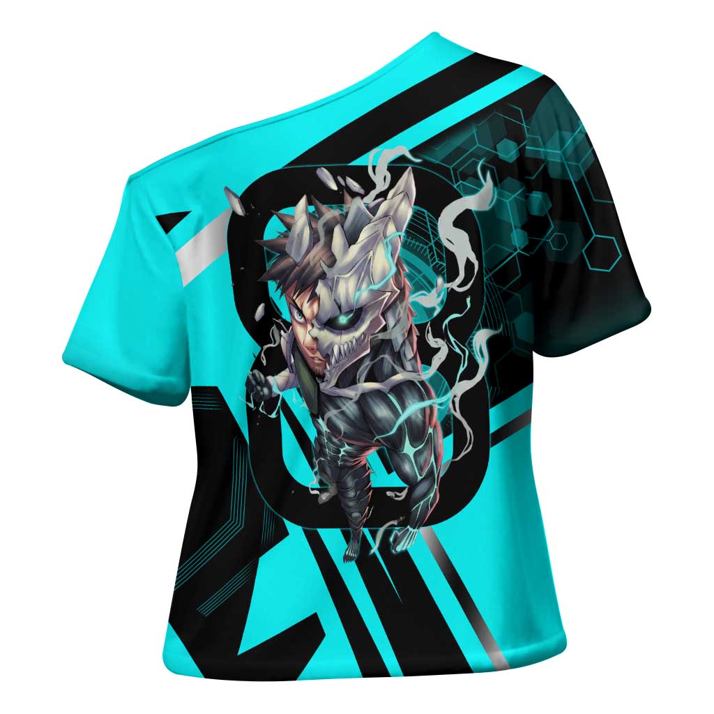 Hibino Kafka Cross Shoulder Shirt Futuristic Tech Anime Style