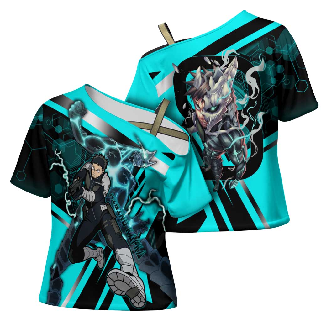Hibino Kafka Cross Shoulder Shirt Futuristic Tech Anime Style