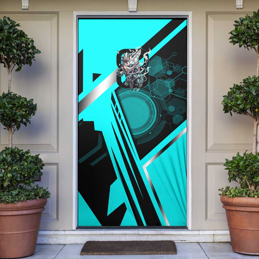 Hibino Kafka Door Cover Futuristic Tech Anime Style