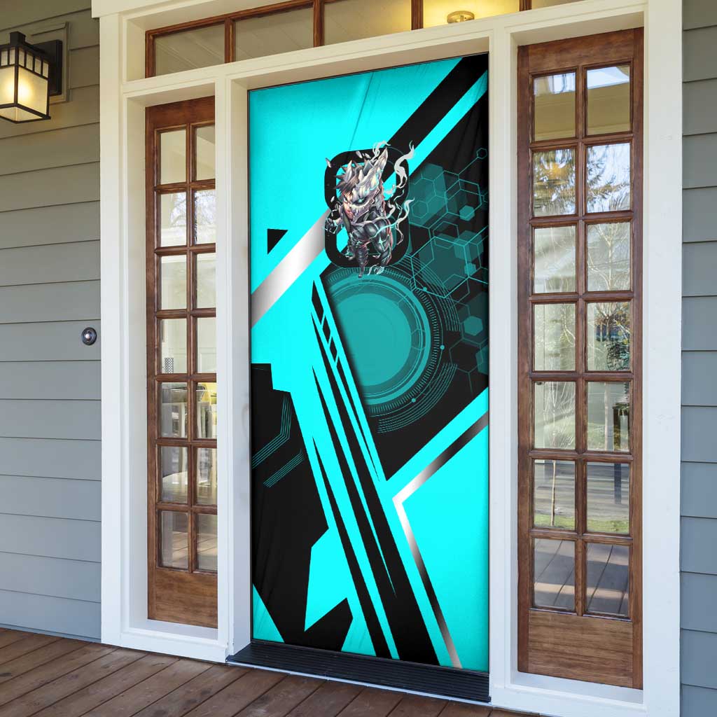 Hibino Kafka Door Cover Futuristic Tech Anime Style