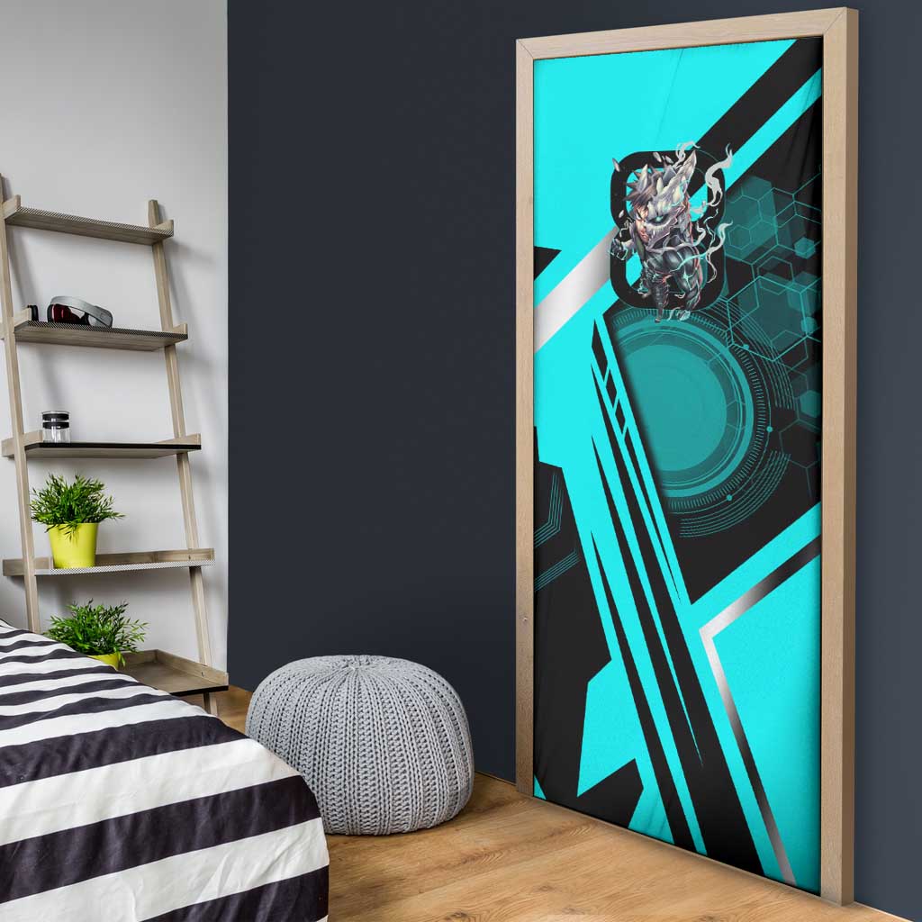 Hibino Kafka Door Cover Futuristic Tech Anime Style