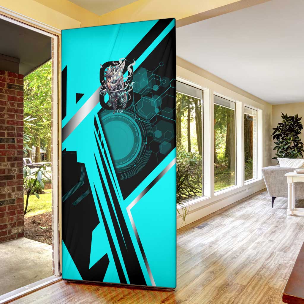 Hibino Kafka Door Cover Futuristic Tech Anime Style