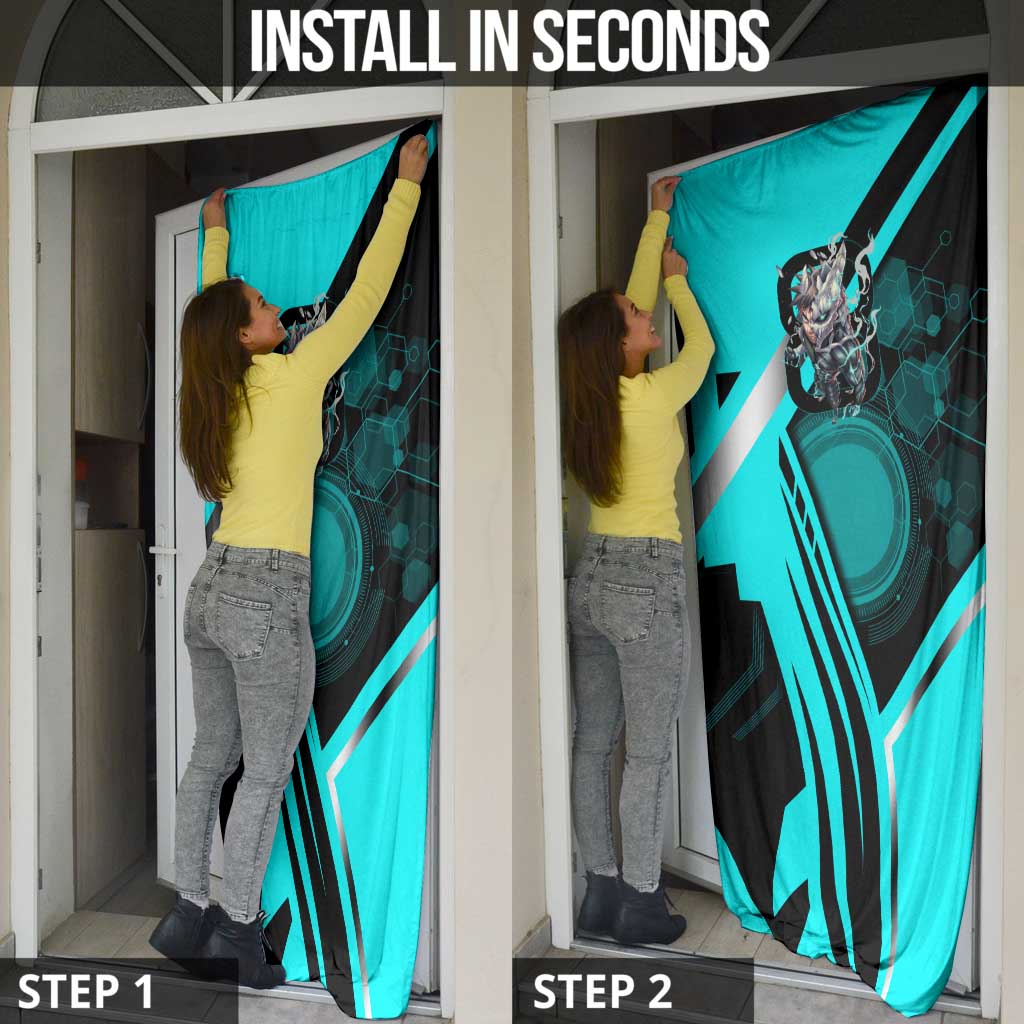Hibino Kafka Door Cover Futuristic Tech Anime Style