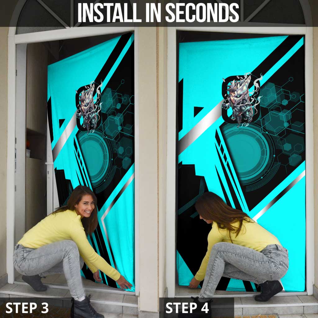 Hibino Kafka Door Cover Futuristic Tech Anime Style