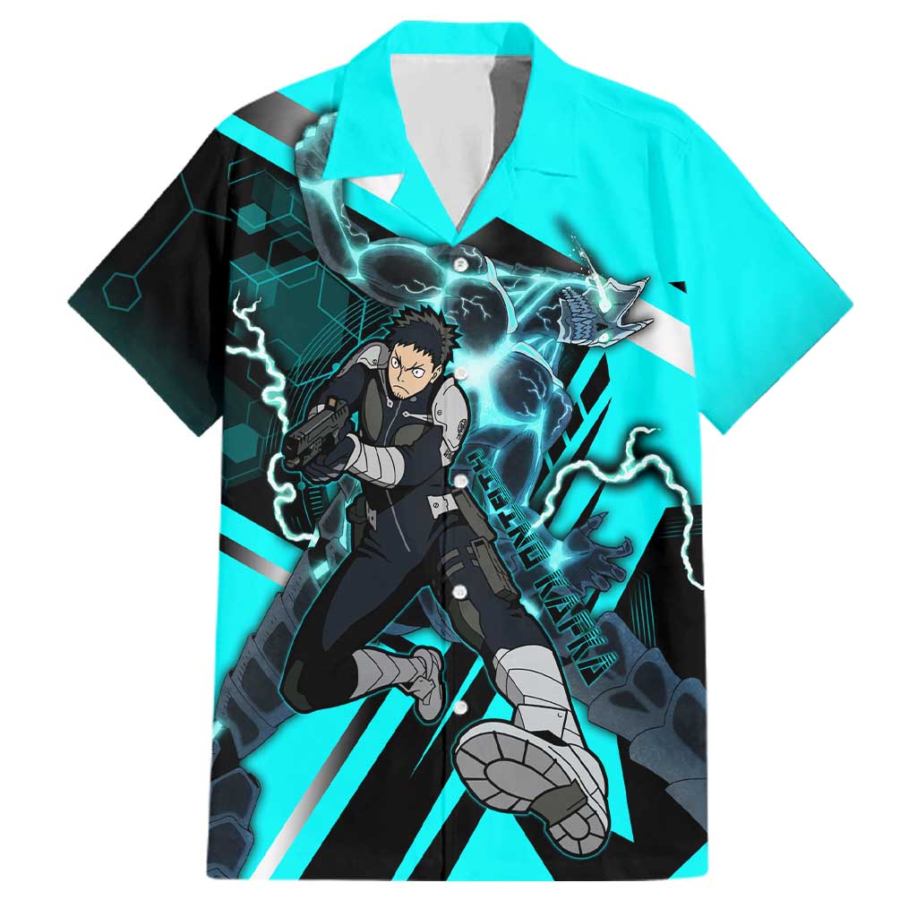 Hibino Kafka Family Matching Off Shoulder Maxi Dress and Hawaiian Shirt Futuristic Tech Anime Style