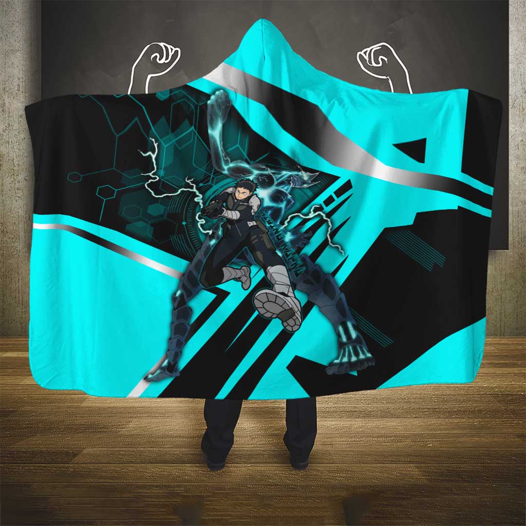 Hibino Kafka Hooded Blanket Futuristic Tech Anime Style