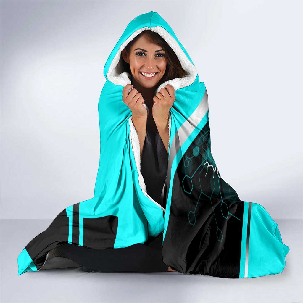 Hibino Kafka Hooded Blanket Futuristic Tech Anime Style
