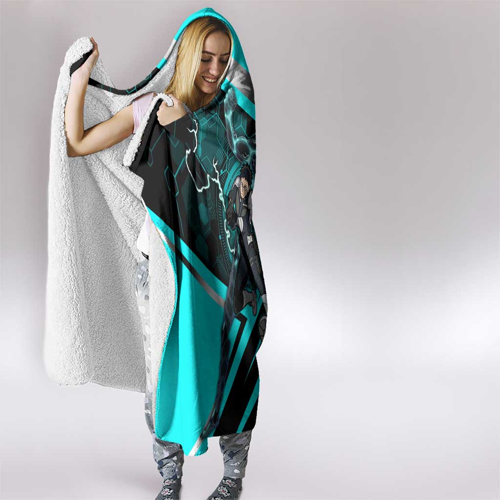 Hibino Kafka Hooded Blanket Futuristic Tech Anime Style