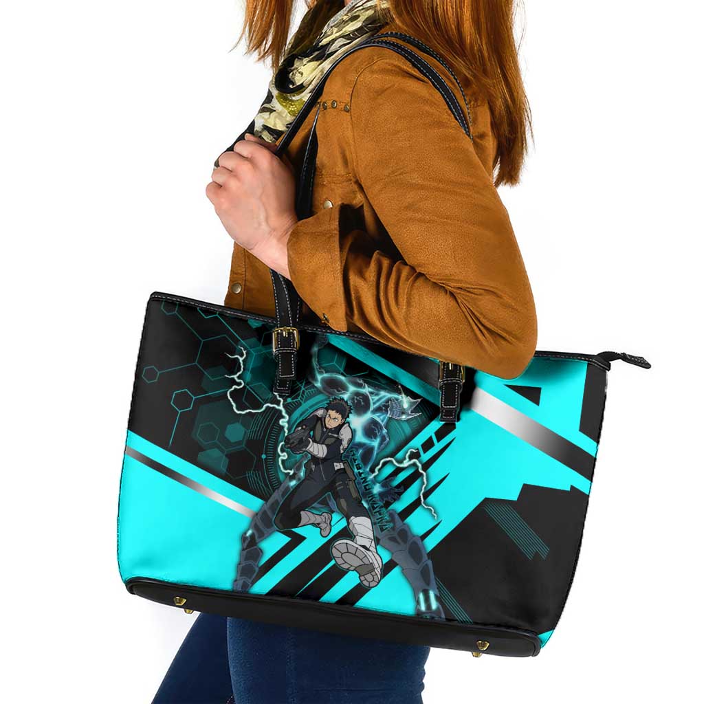 Hibino Kafka Leather Tote Bag Futuristic Tech Anime Style