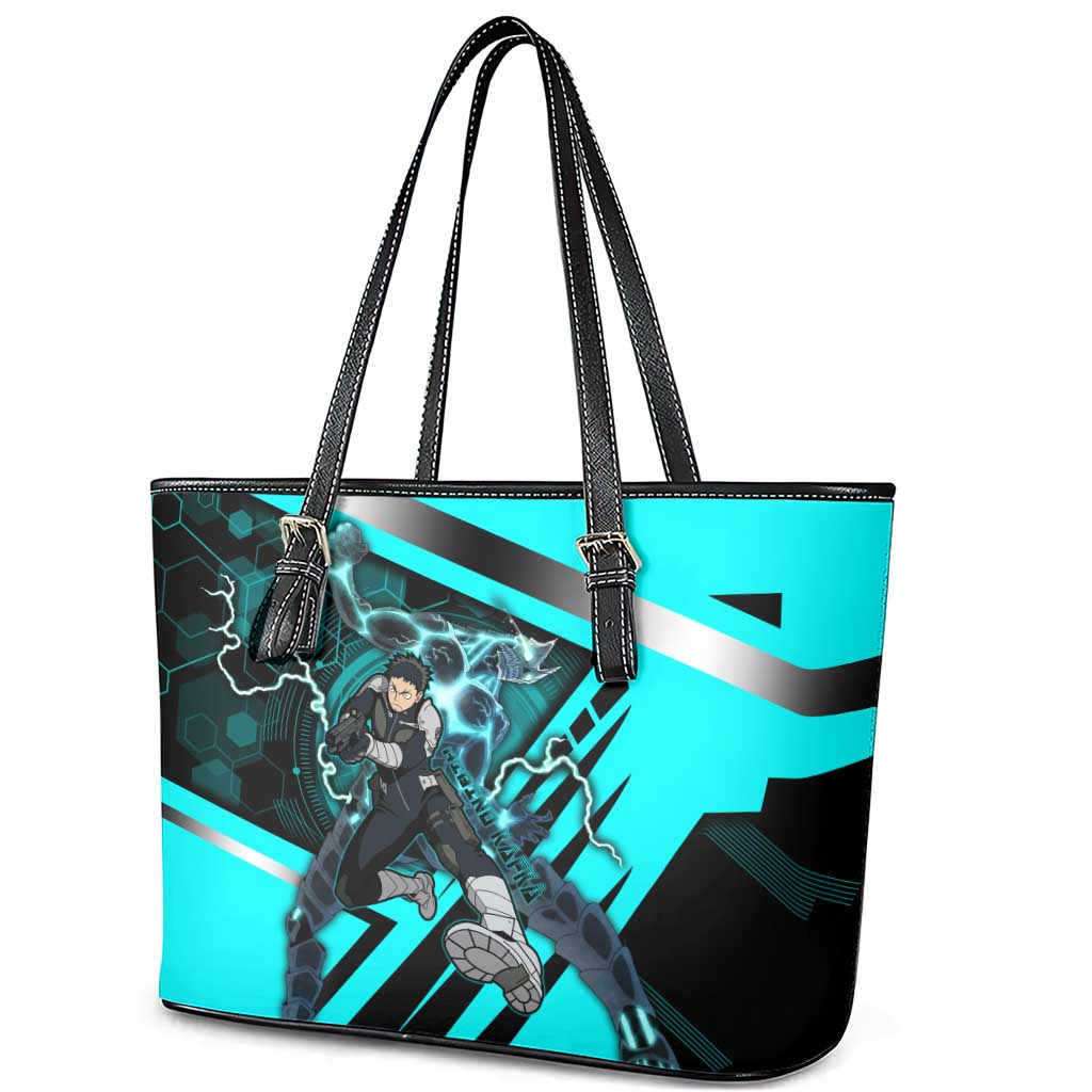 Hibino Kafka Leather Tote Bag Futuristic Tech Anime Style