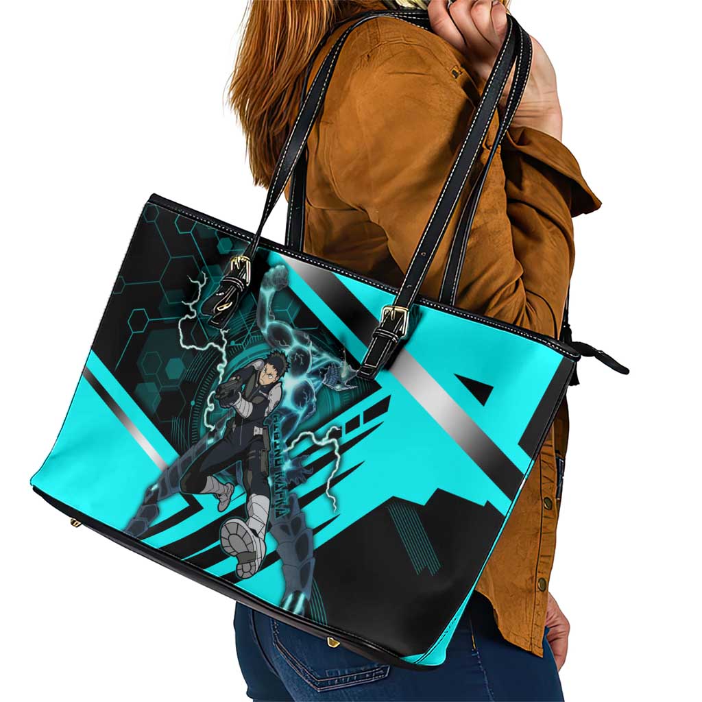 Hibino Kafka Leather Tote Bag Futuristic Tech Anime Style