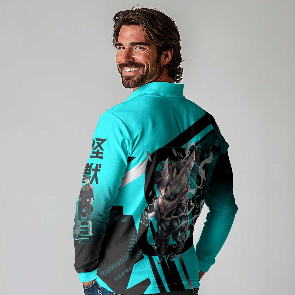 Hibino Kafka Long Sleeve Polo Shirt Futuristic Tech Anime Style