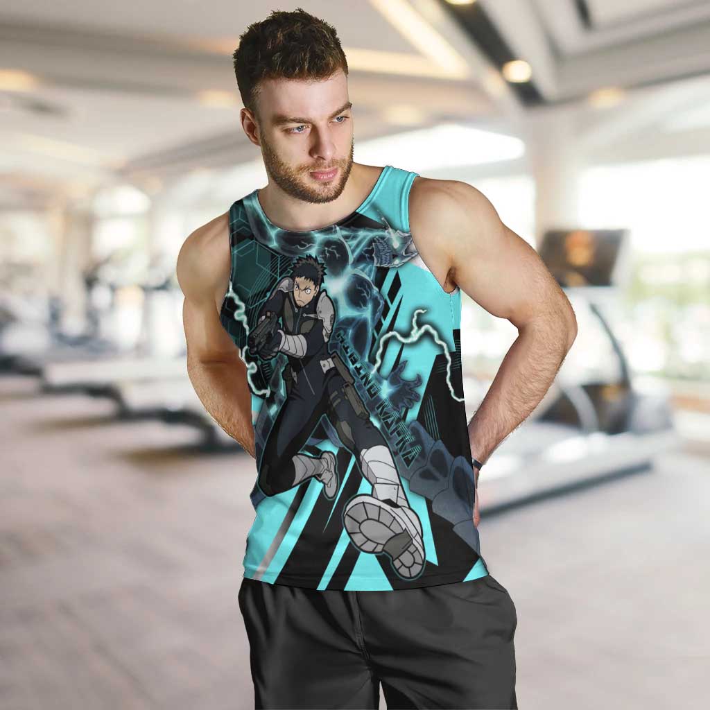 Hibino Kafka Men Tank Top Futuristic Tech Anime Style