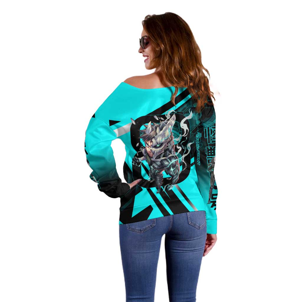 Hibino Kafka Off Shoulder Sweater Futuristic Tech Anime Style