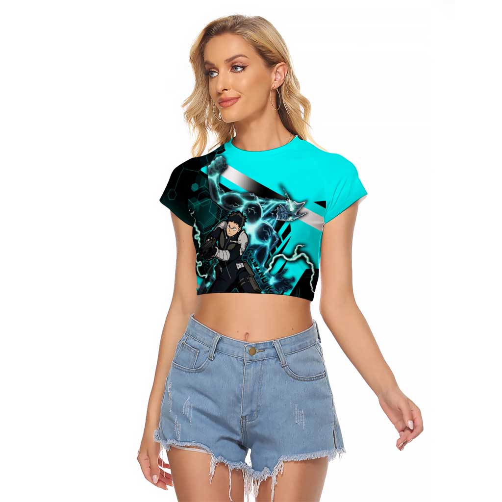 Hibino Kafka Raglan Cropped T Shirt Futuristic Tech Anime Style