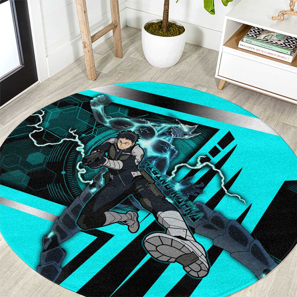 Hibino Kafka Round Carpet Futuristic Tech Anime Style