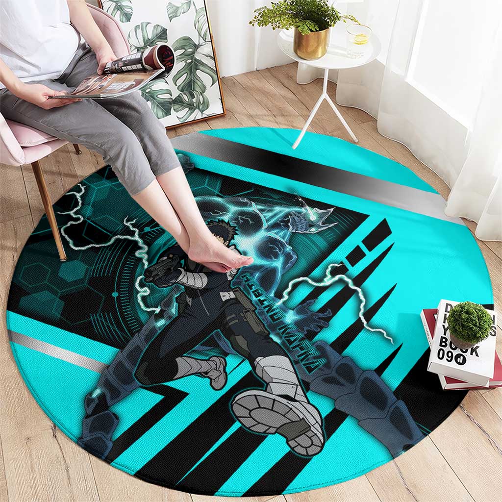 Hibino Kafka Round Carpet Futuristic Tech Anime Style