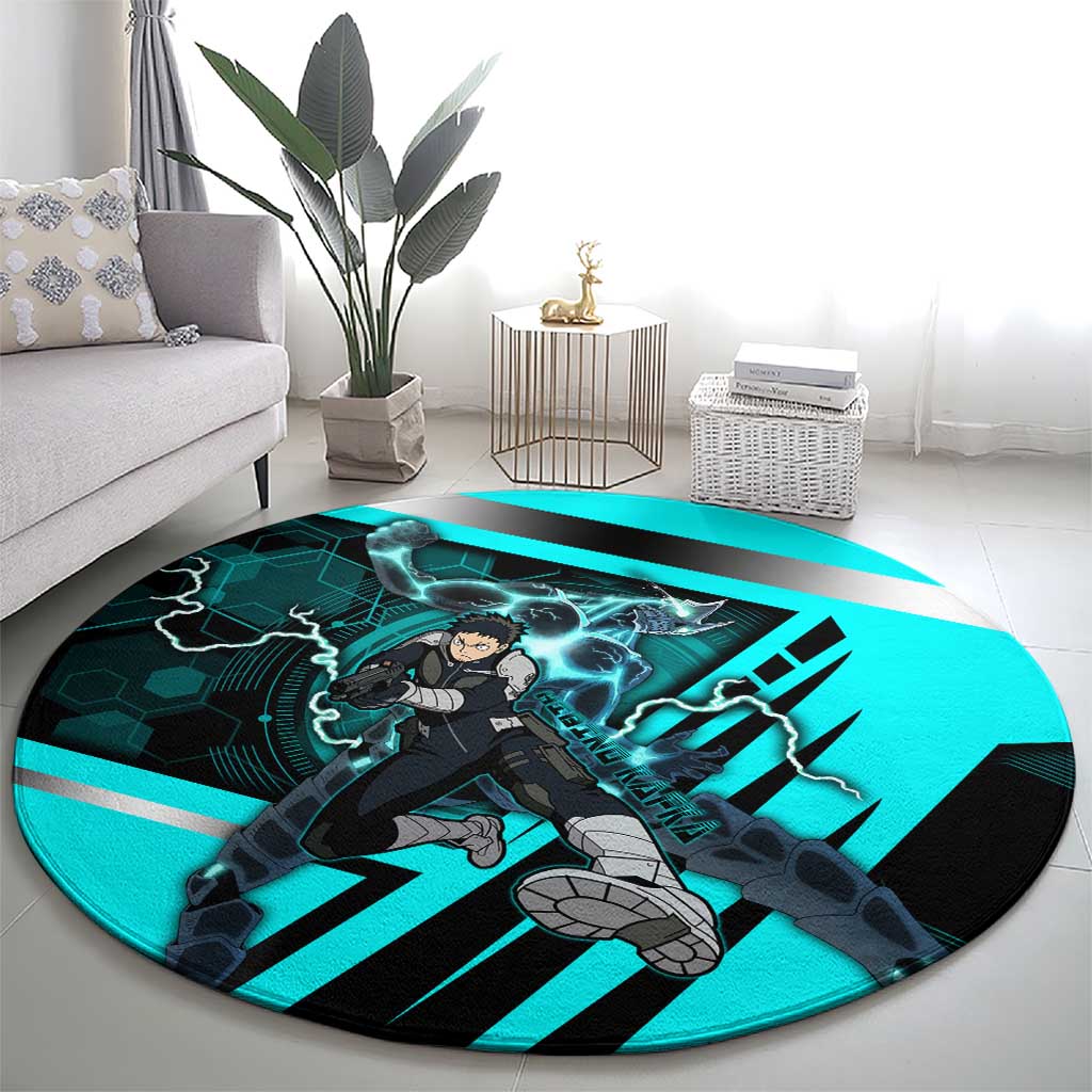 Hibino Kafka Round Carpet Futuristic Tech Anime Style