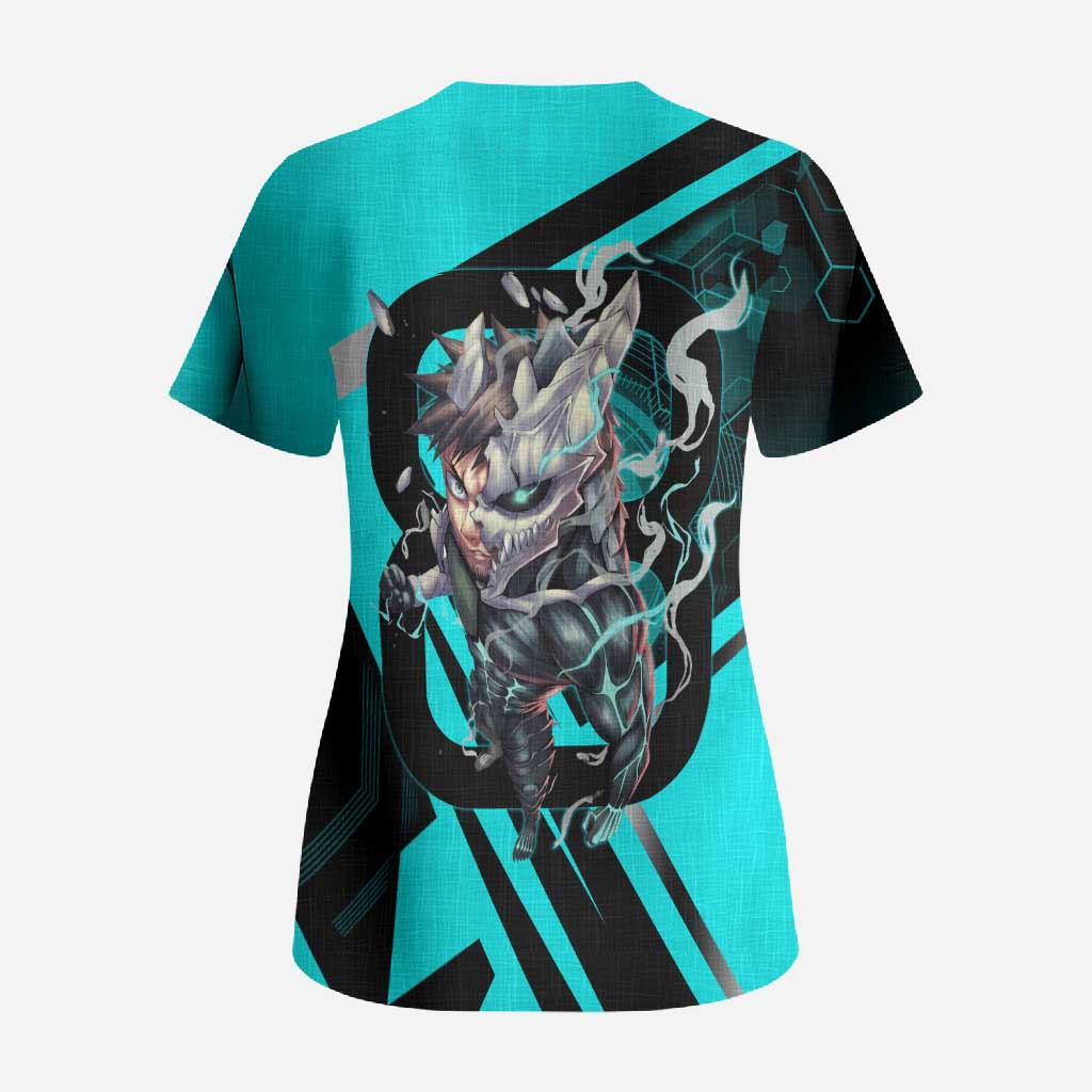 Hibino Kafka Scrub Top Futuristic Tech Anime Style