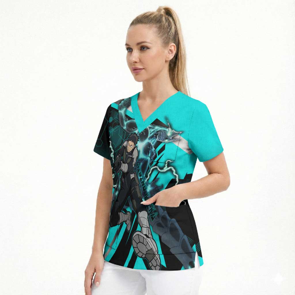 Hibino Kafka Scrub Top Futuristic Tech Anime Style