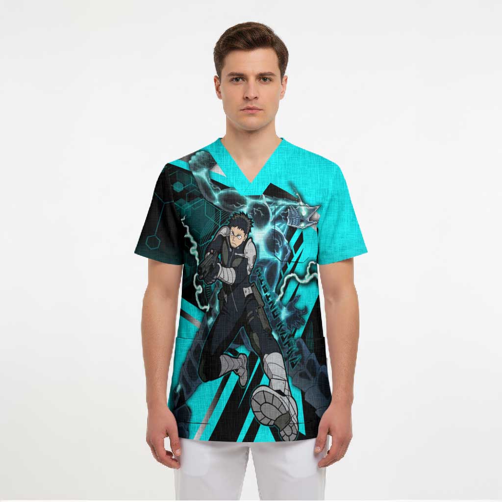 Hibino Kafka Scrub Top Futuristic Tech Anime Style