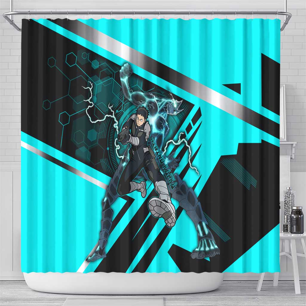 Hibino Kafka Shower Curtain Futuristic Tech Anime Style