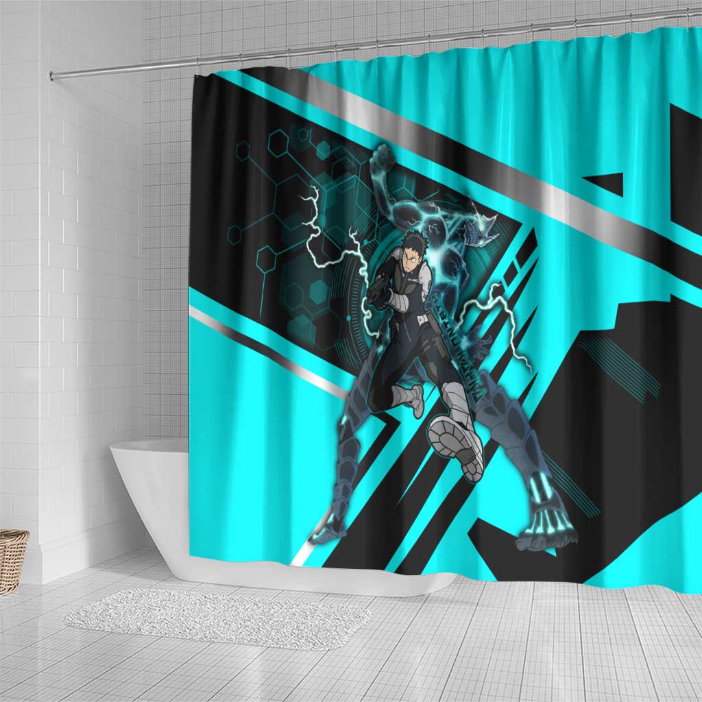 Hibino Kafka Shower Curtain Futuristic Tech Anime Style