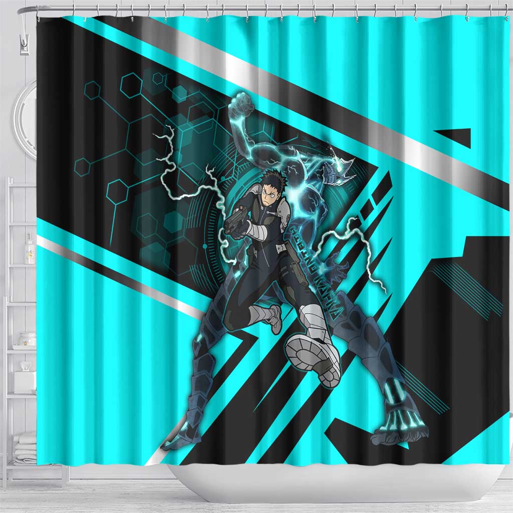Hibino Kafka Shower Curtain Futuristic Tech Anime Style