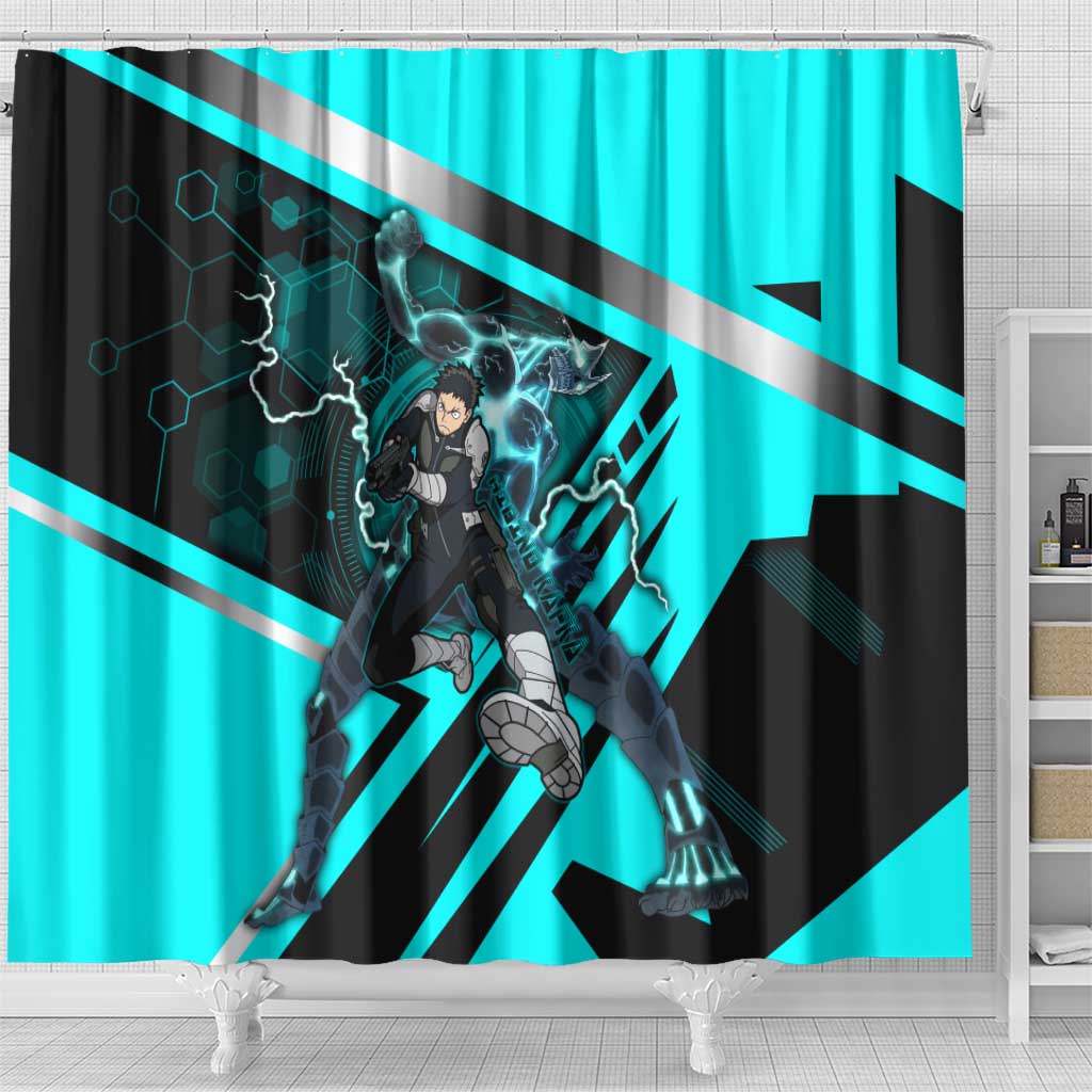 Hibino Kafka Shower Curtain Futuristic Tech Anime Style
