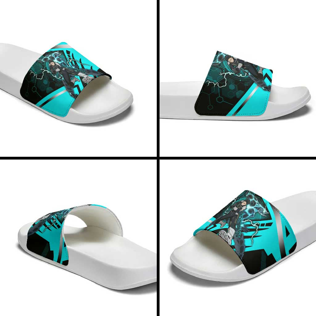 Hibino Kafka Slide Sandals Futuristic Tech Anime Style