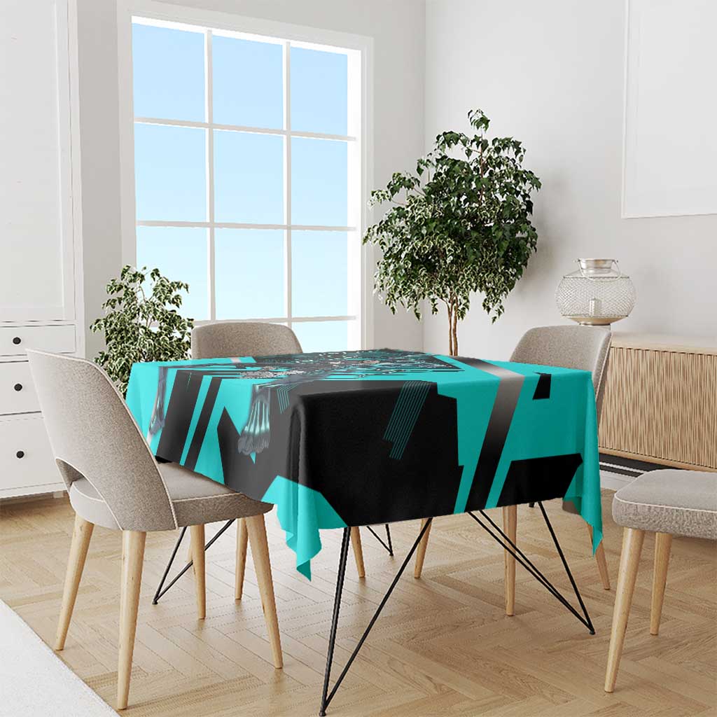Hibino Kafka Tablecloth Futuristic Tech Anime Style