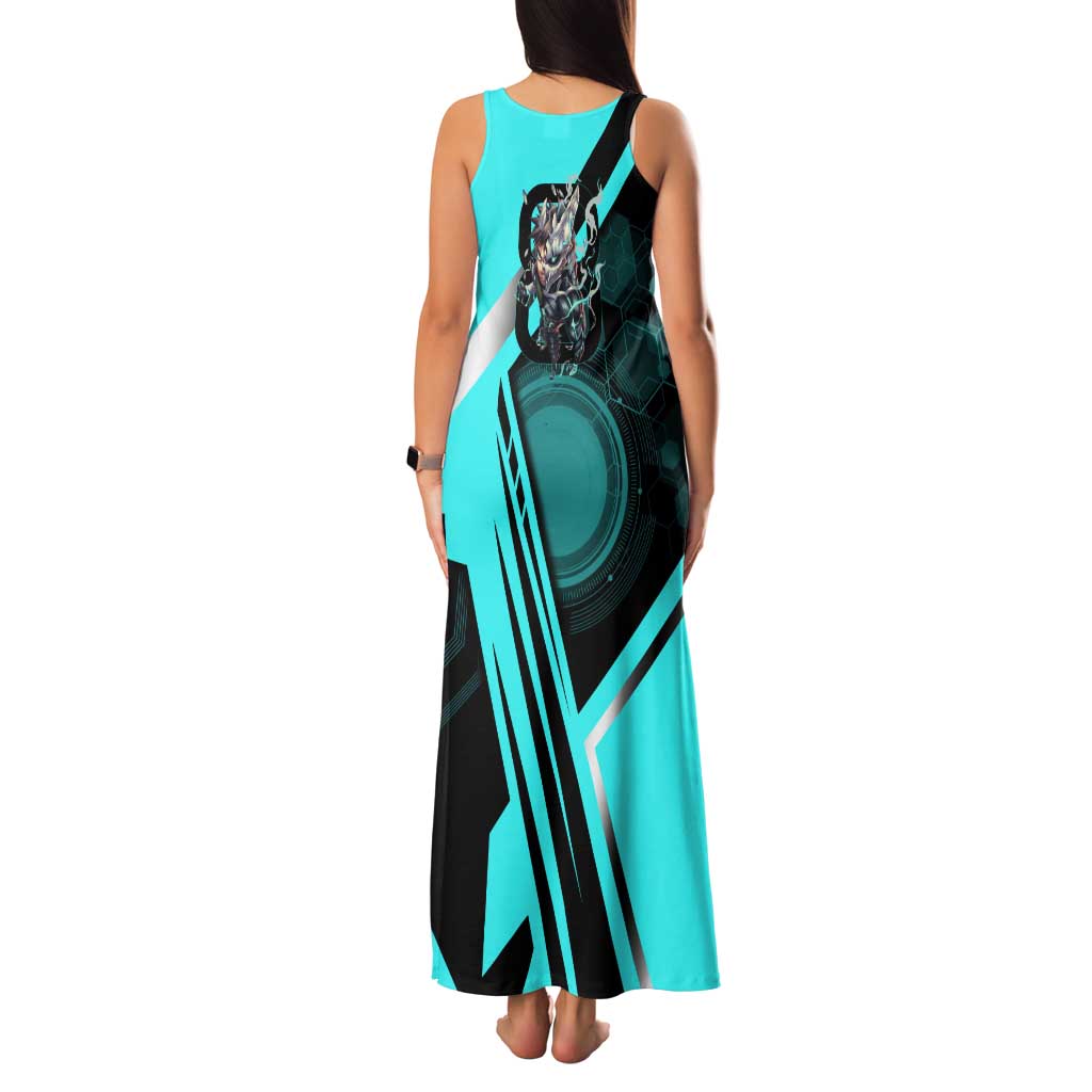 Hibino Kafka Tank Maxi Dress Futuristic Tech Anime Style