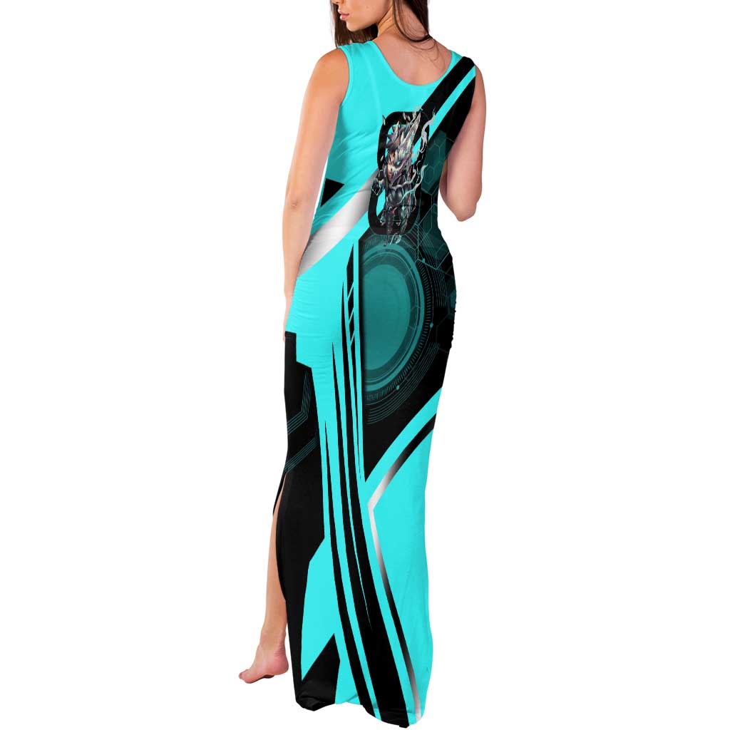 Hibino Kafka Tank Maxi Dress Futuristic Tech Anime Style