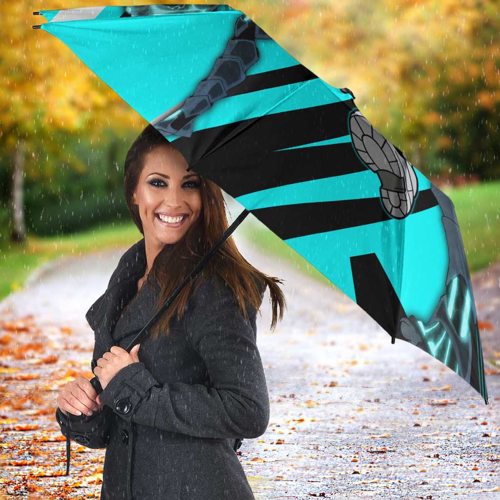 Hibino Kafka Umbrella Futuristic Tech Anime Style