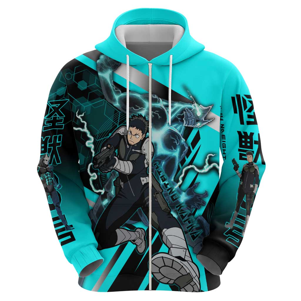 Hibino Kafka Zip Hoodie Futuristic Tech Anime Style